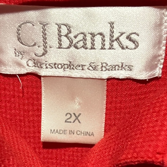 CJ Banks Scarlet Blouse - Picture 2 of 5